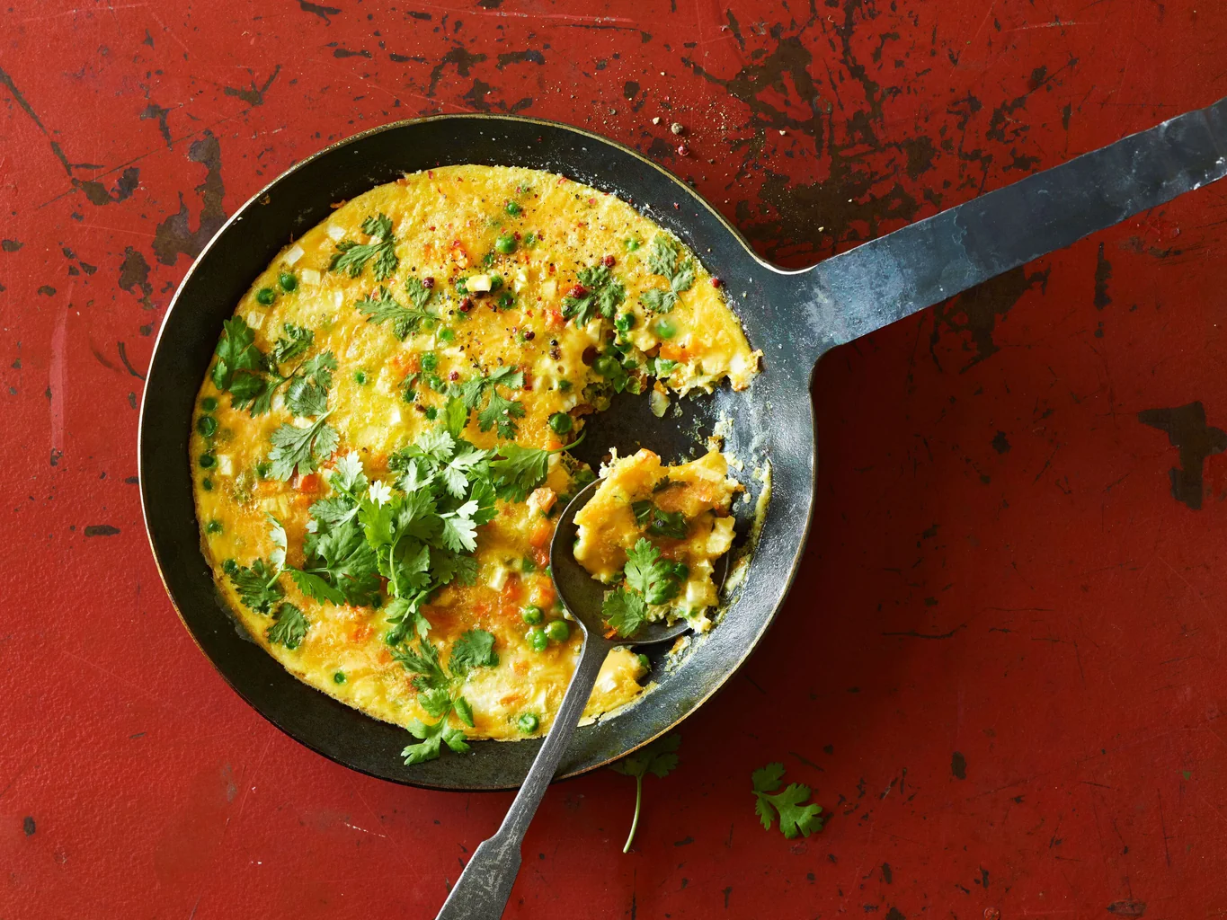 Frittata di verdure al coriandolo