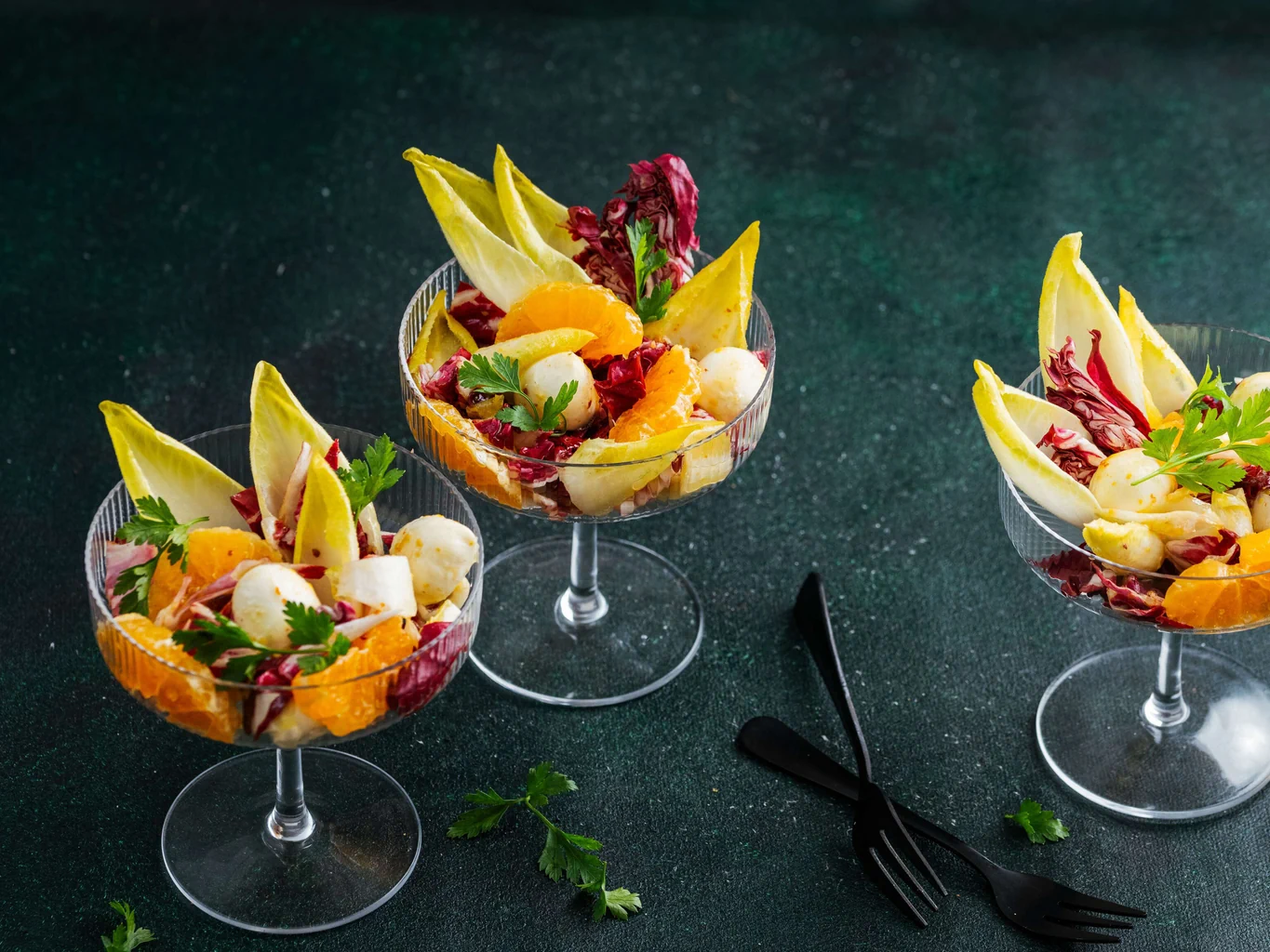Salade d'endive avec mandarine et mozzarelline