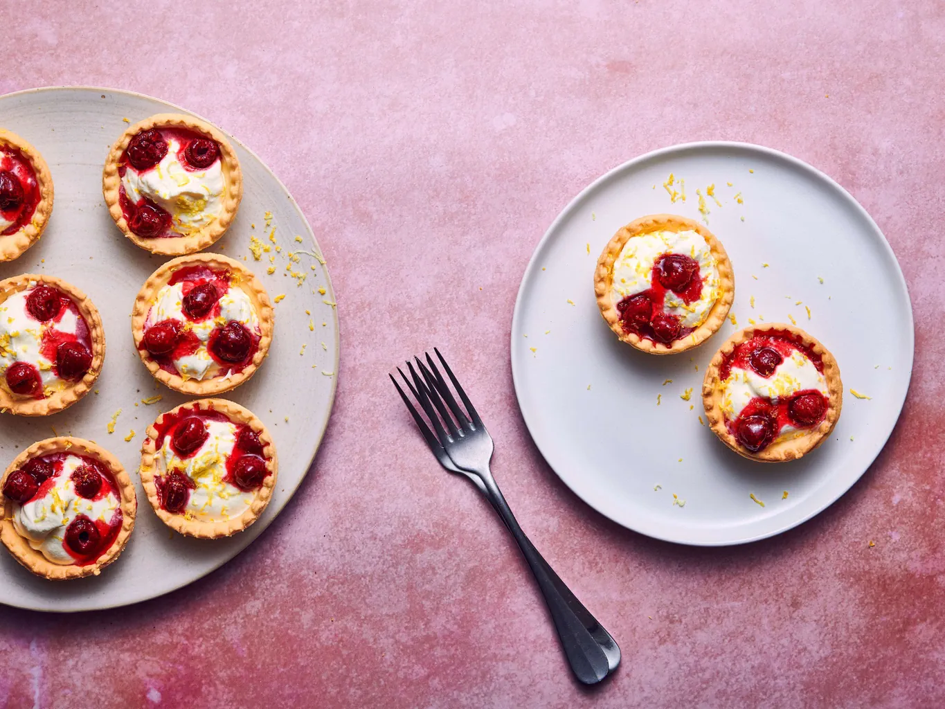 Tartellette ai lamponi con crema al limone