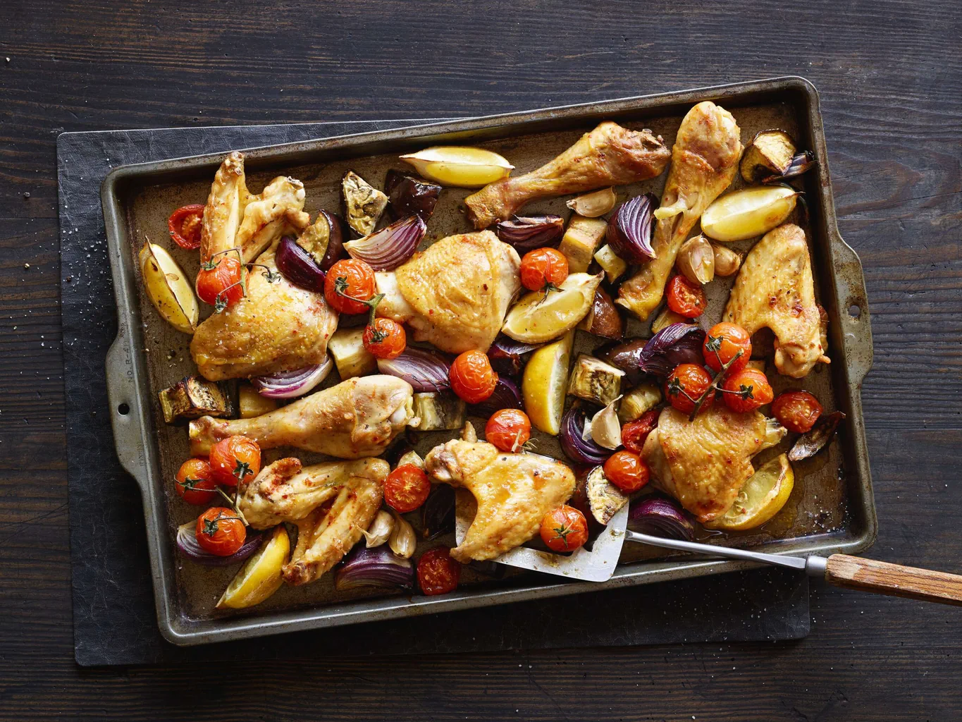 Teglia di pollo con melanzane