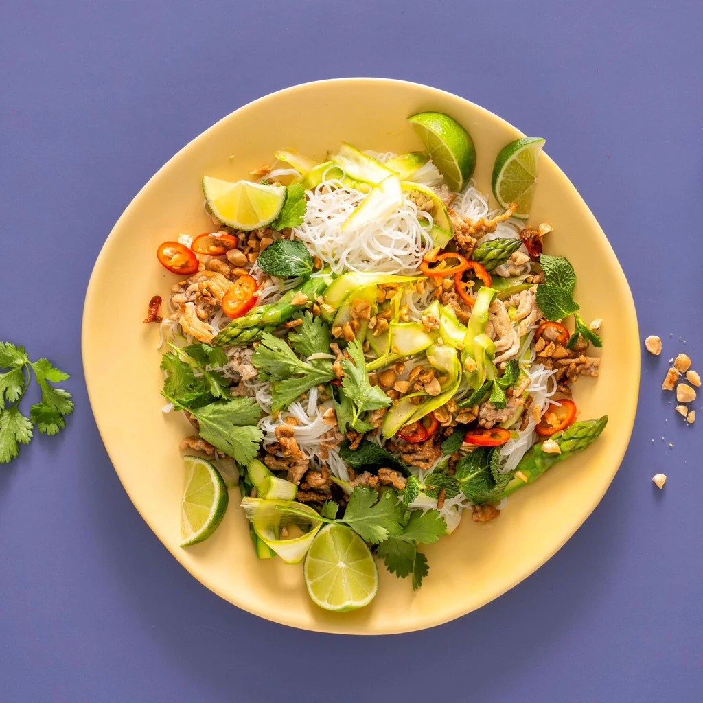 Salade d'asperges aux vermicelles de riz