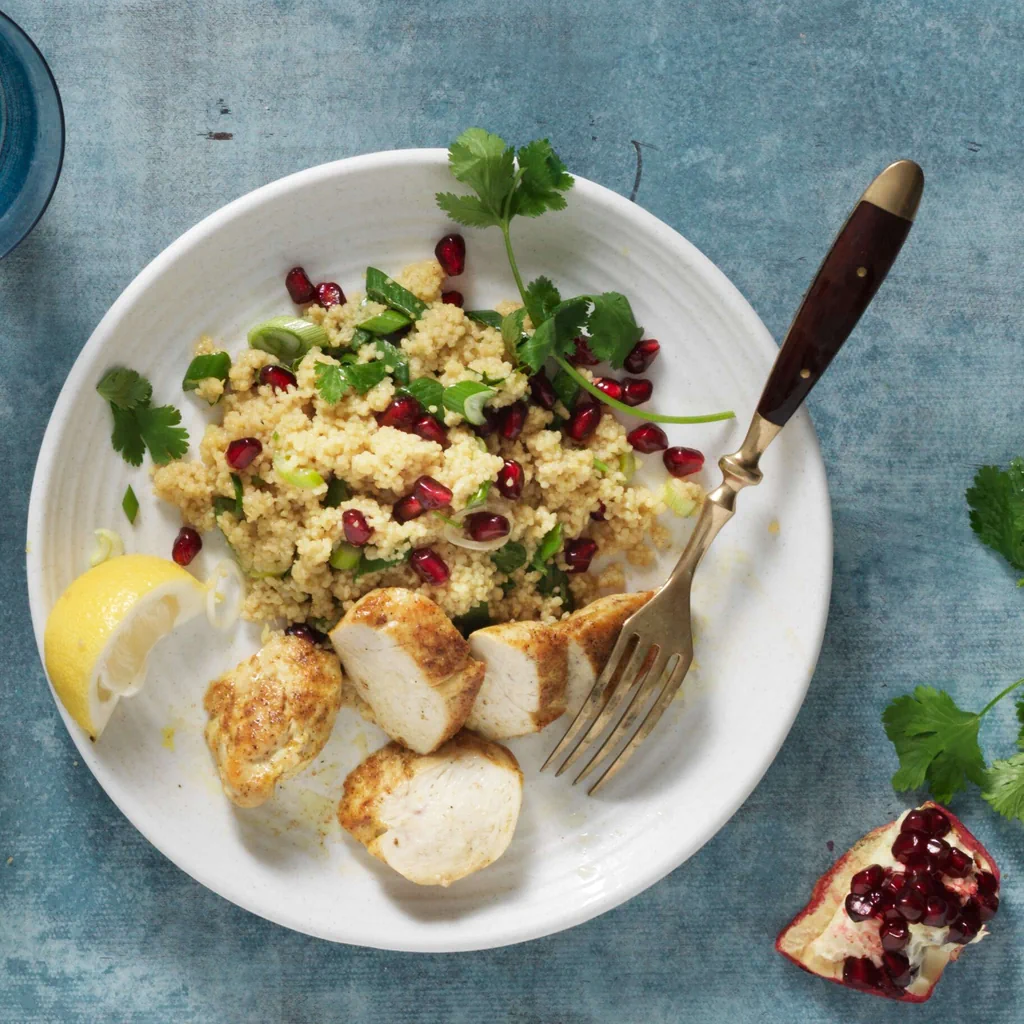 Poulet au citron avec couscous