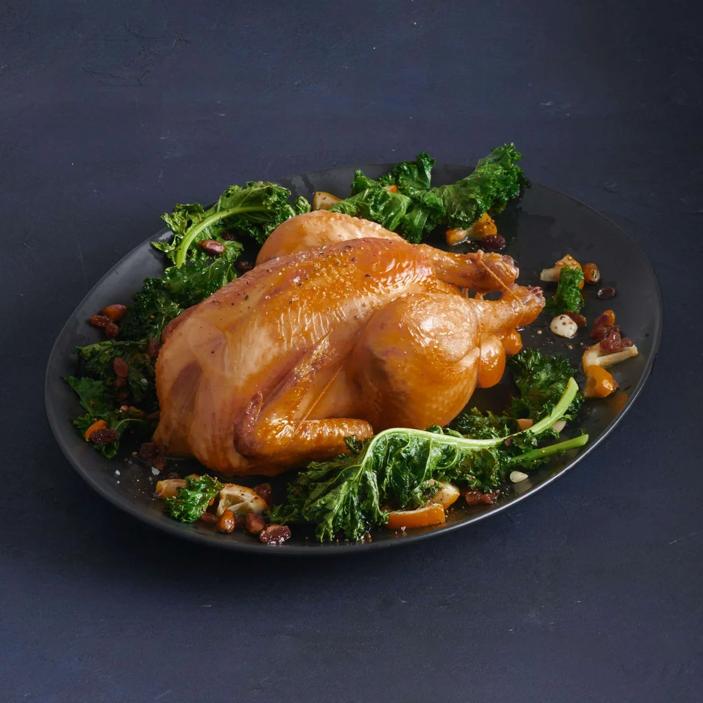 Pollo con cavolo piuma