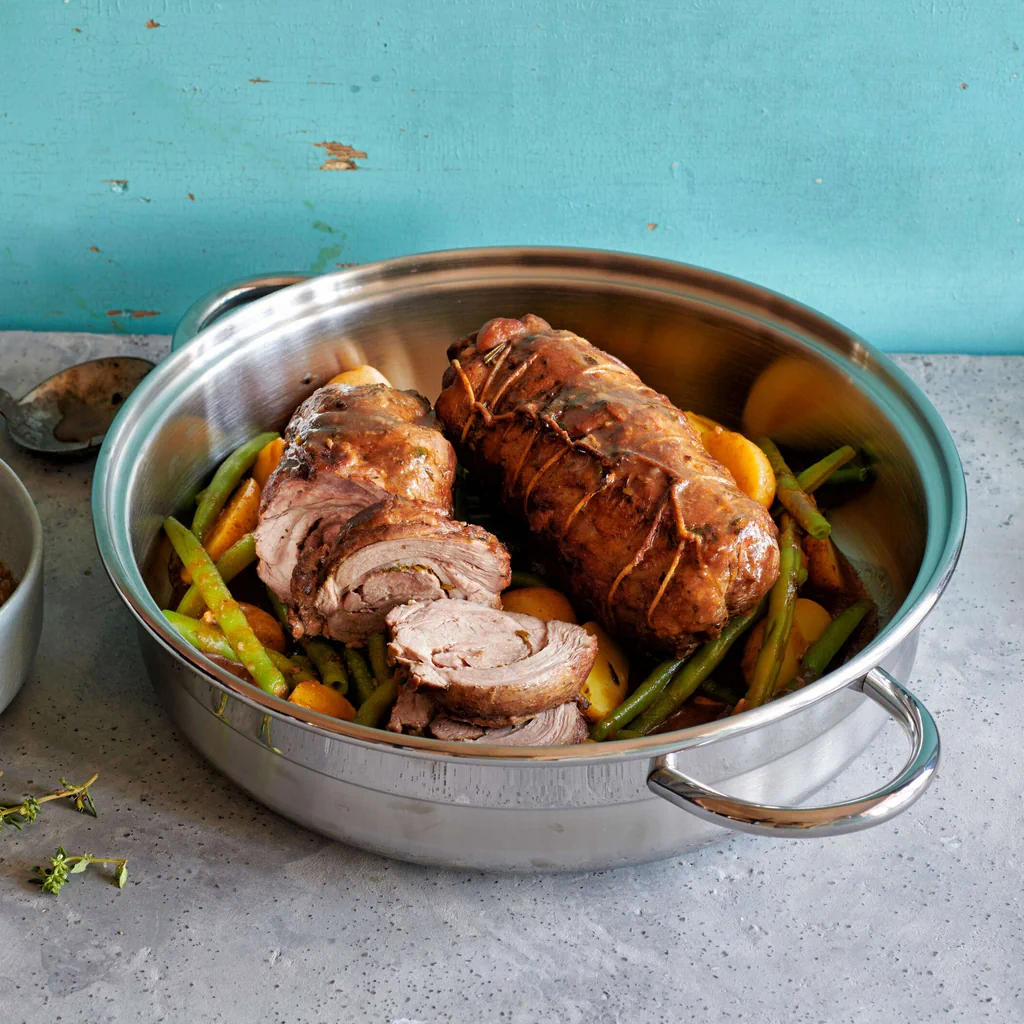 Épaule d’agneau avec haricots verts à la provençale