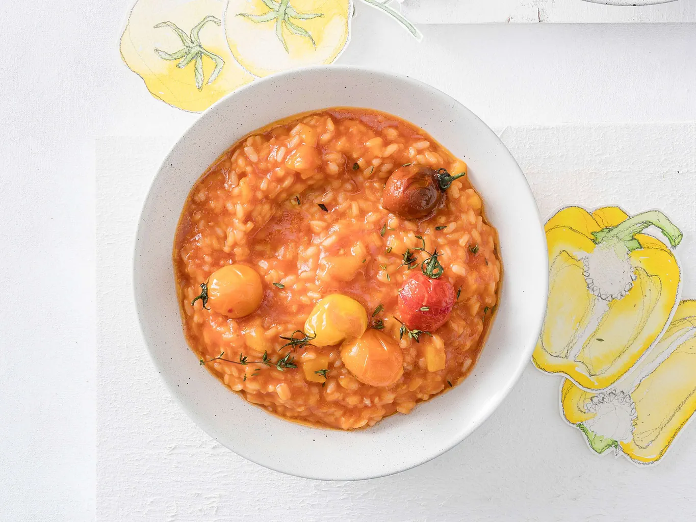 Tomaten-Peperoni-Risotto