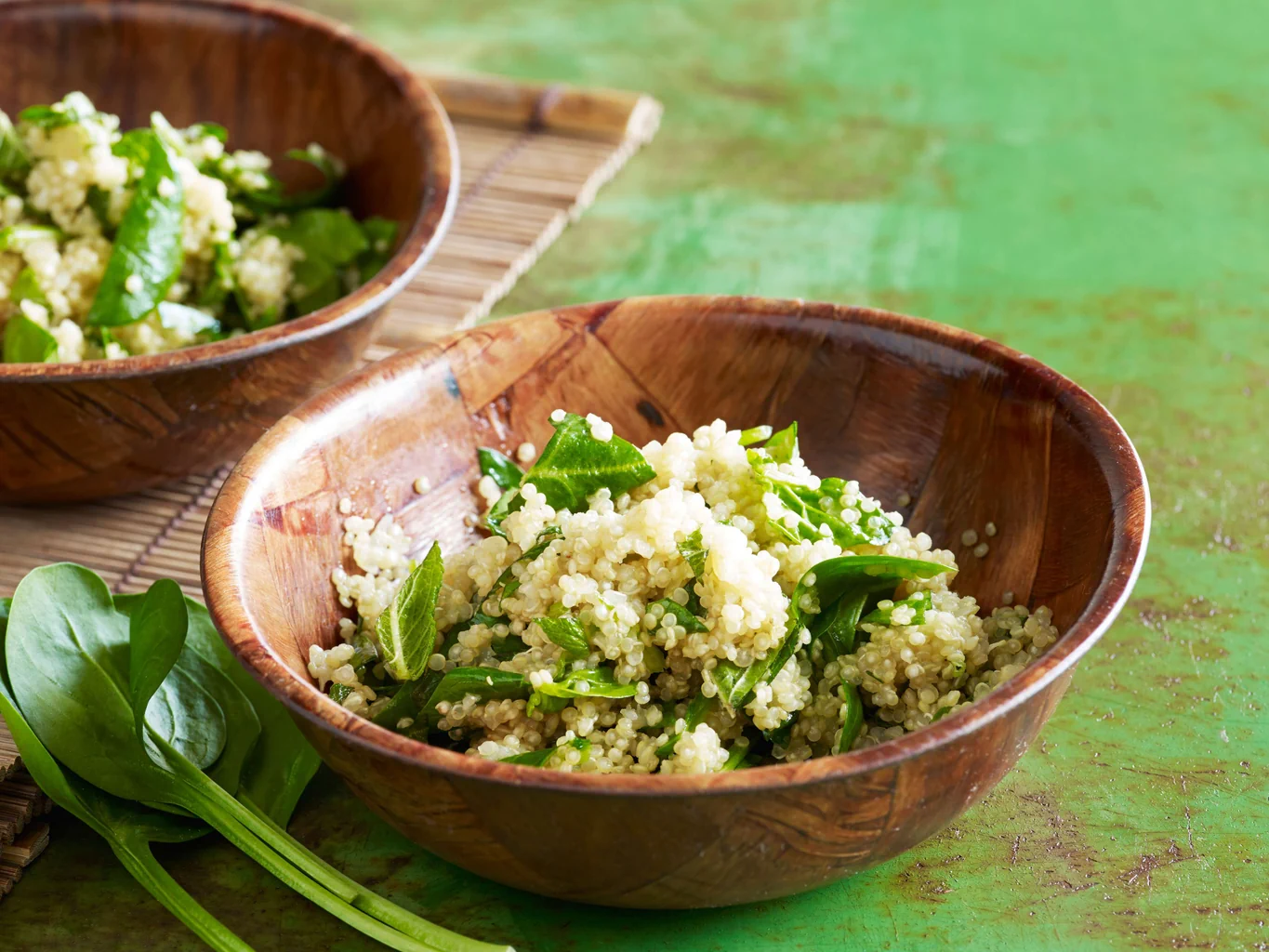Insalata di quinoa con spinaci