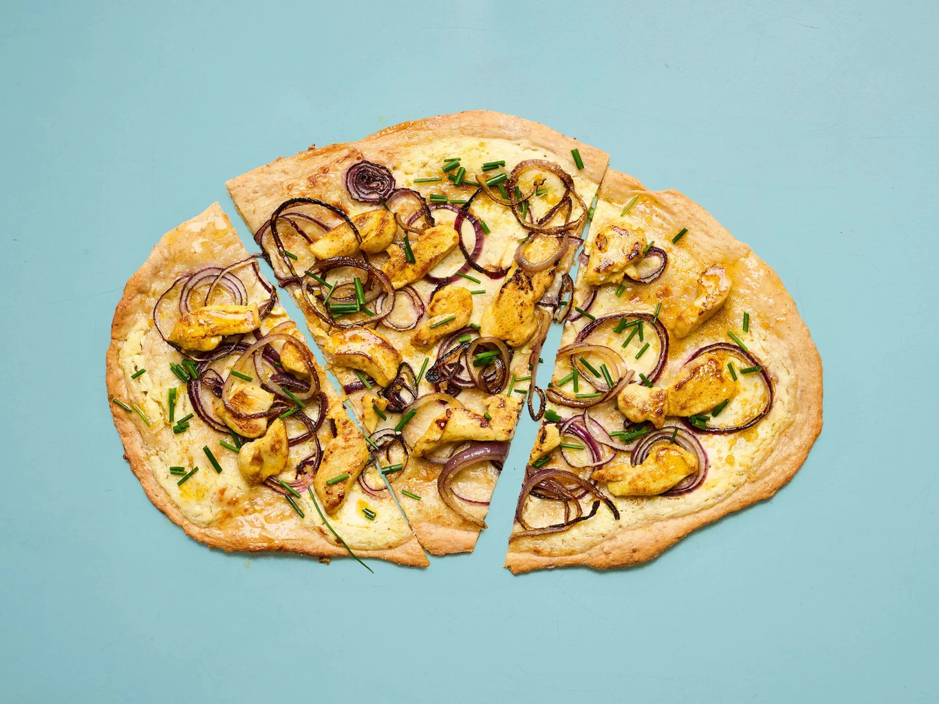 Tarte flambée au poulet