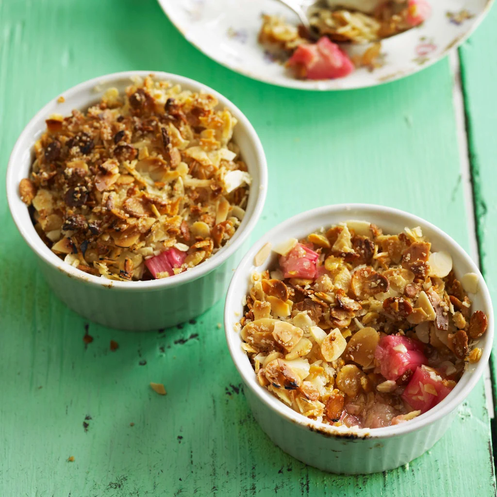 Crumble à la rhubarbe