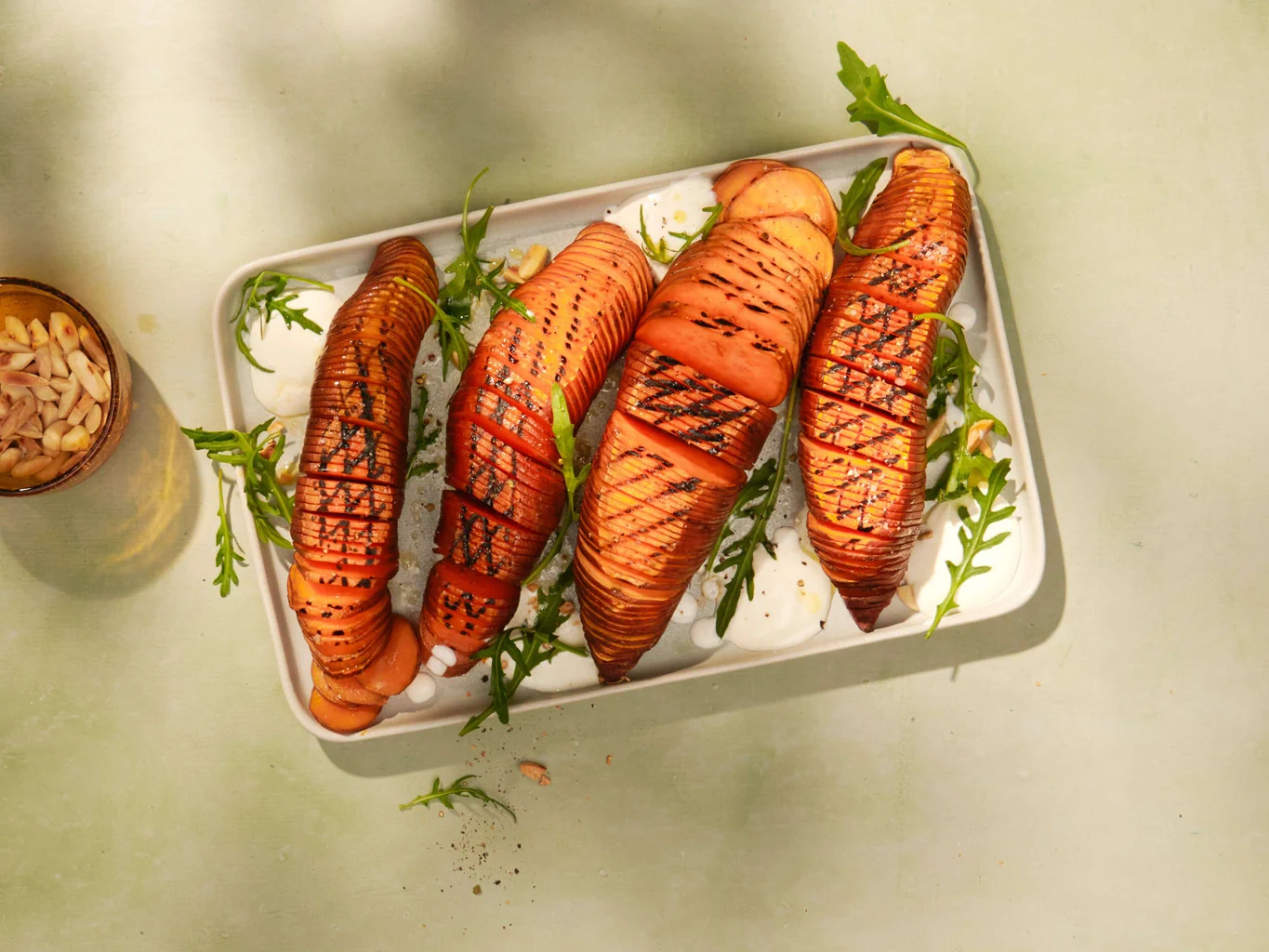 Hasselback-Süsskartoffeln