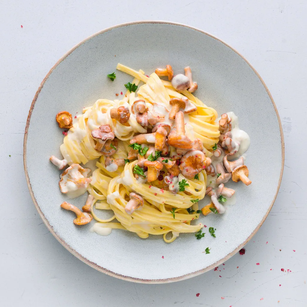 Eierschwämmliragout mit Fettuccine 