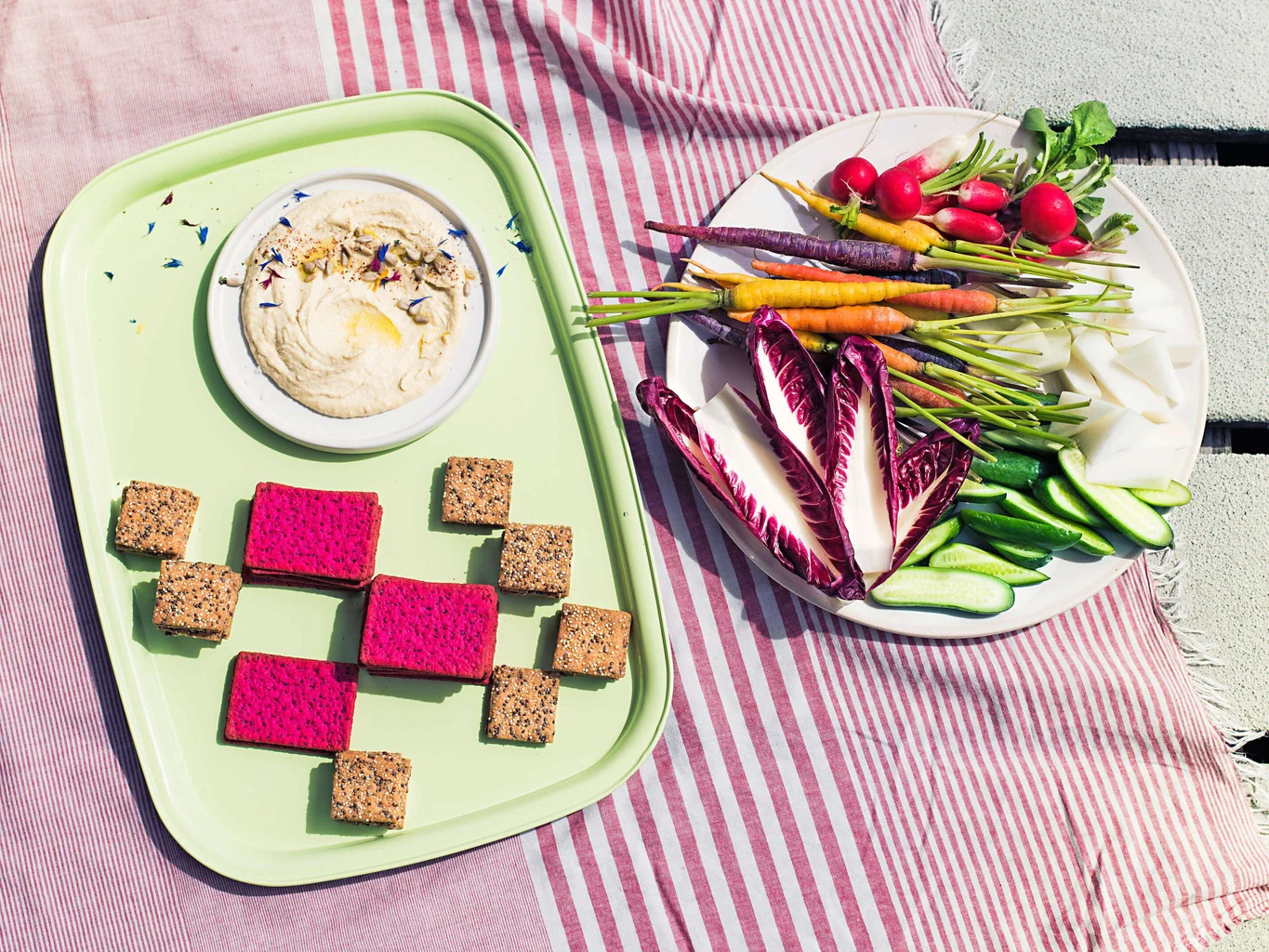 Hummus con semi di girasole