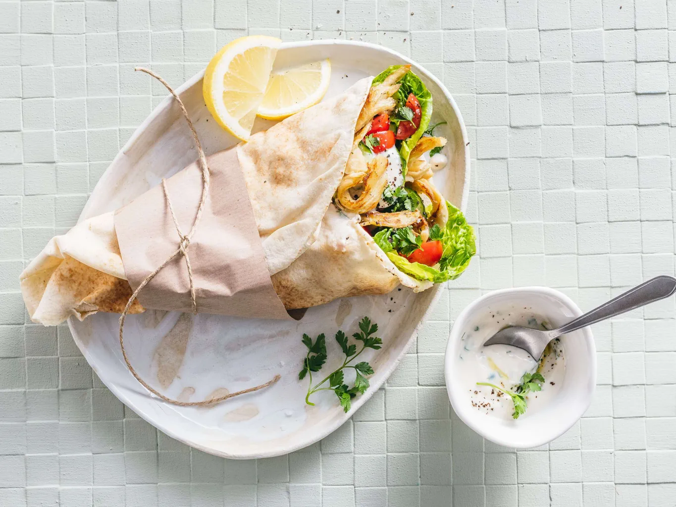 Wrap mit selbst gemachtem Seitan 