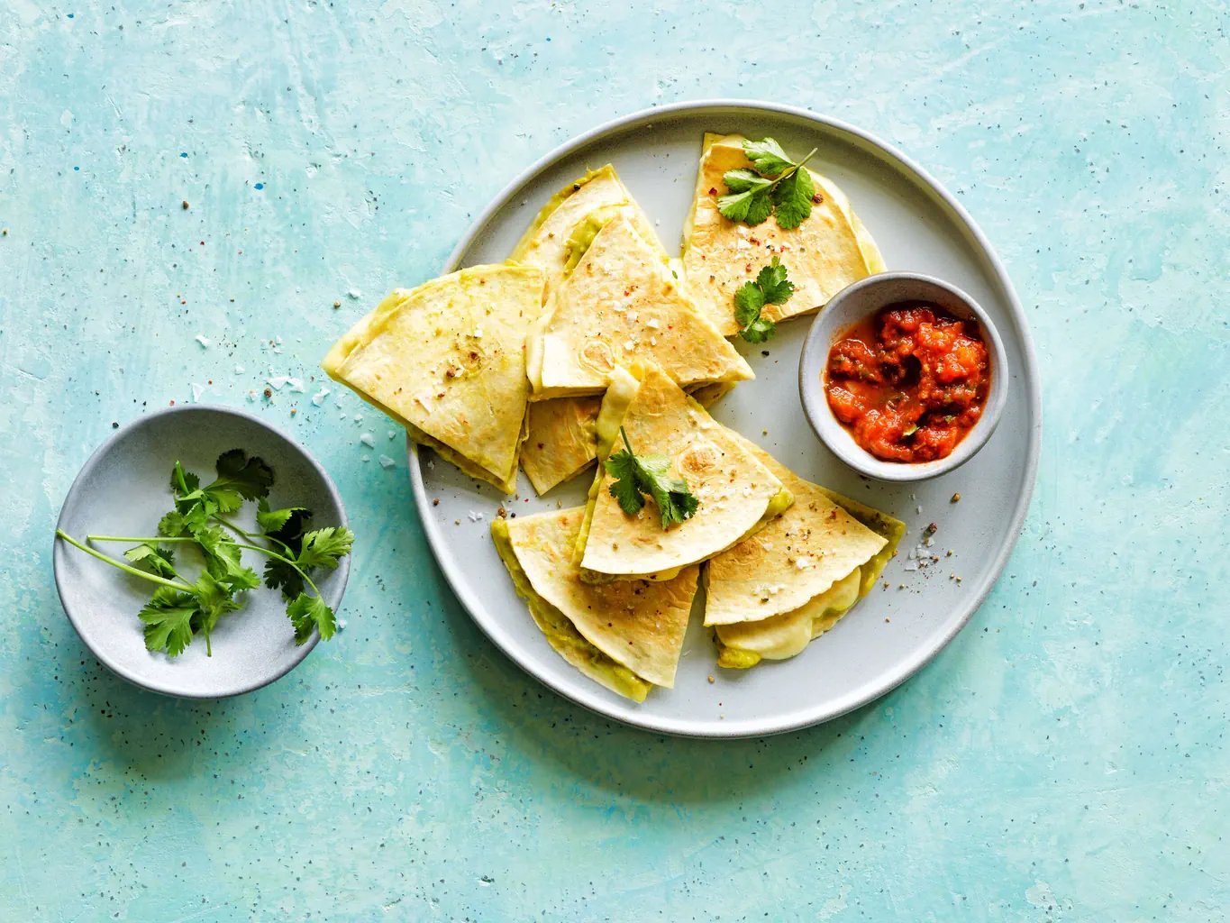 Quesadillas à la mozzarella et au guacamole 