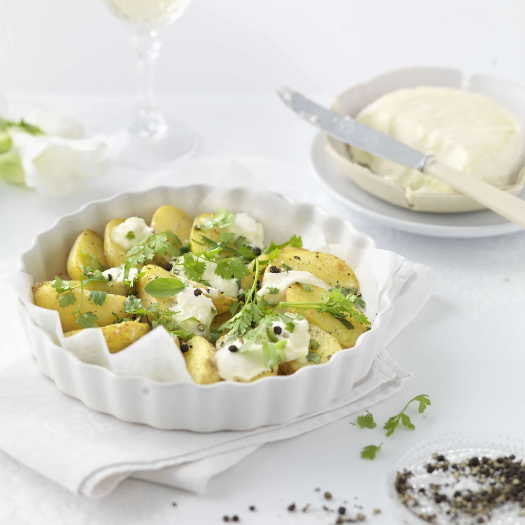 Patate alle erbe con Saint-Félicien