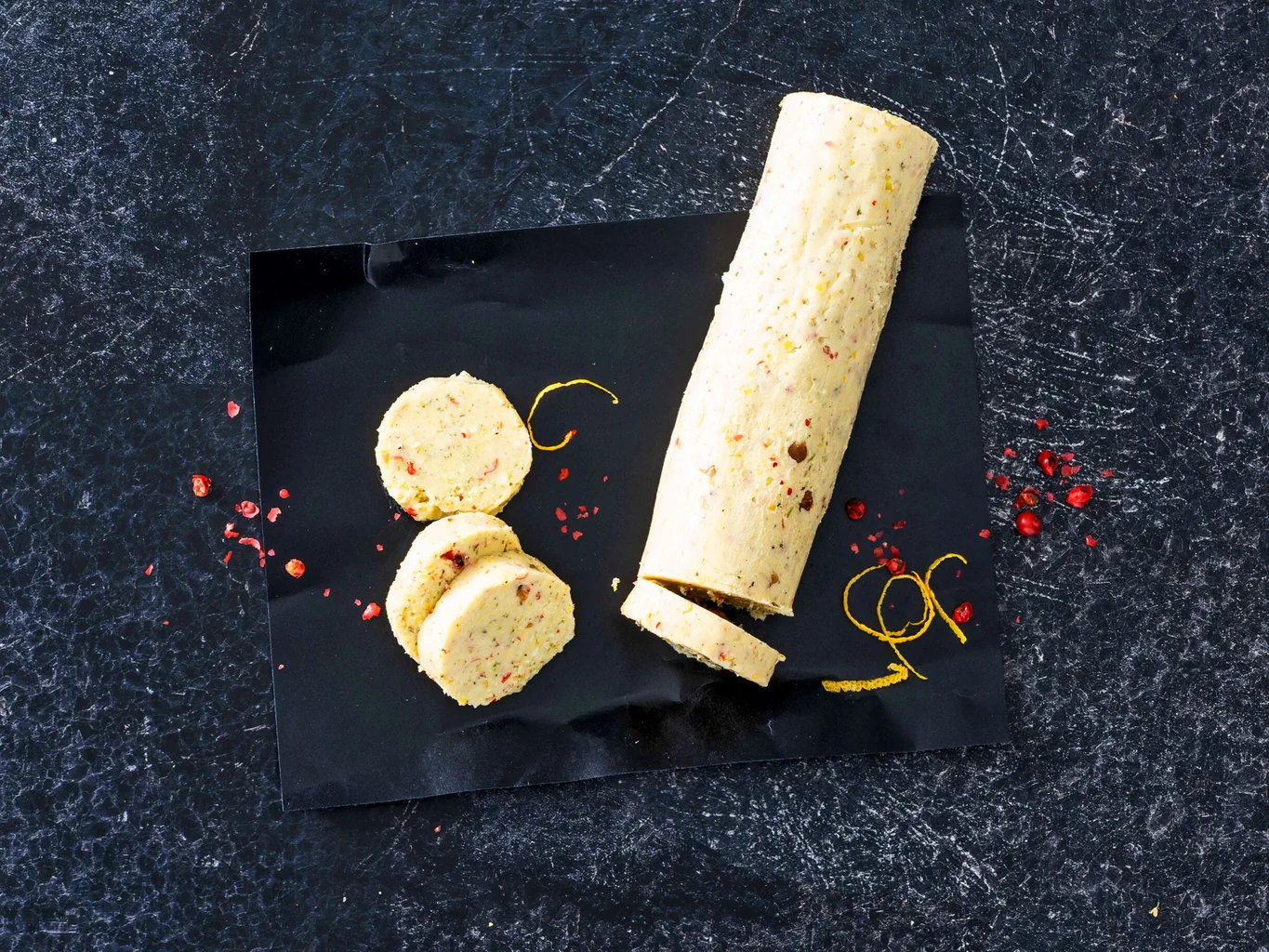 Vegane Zitrone-rosa-Pfeffer-Margarine
