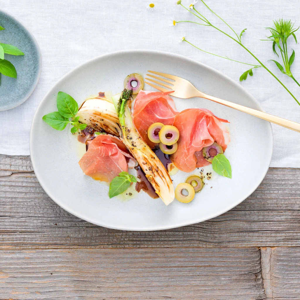 Finocchio saltato al balsamico con culatello