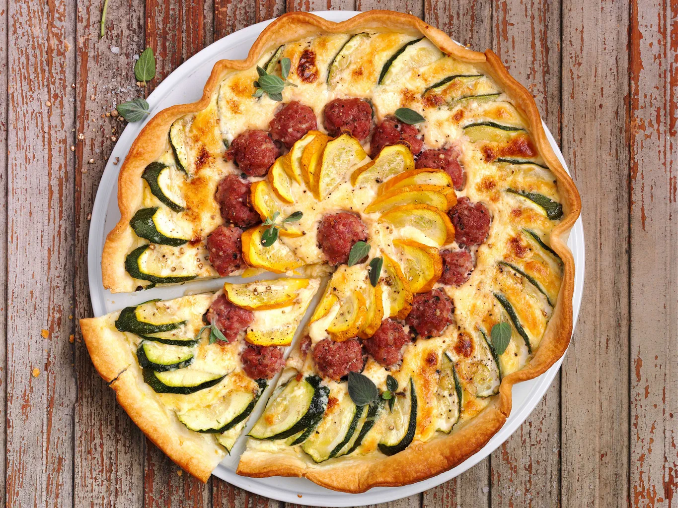 Zucchetti-Wurst-Tarte