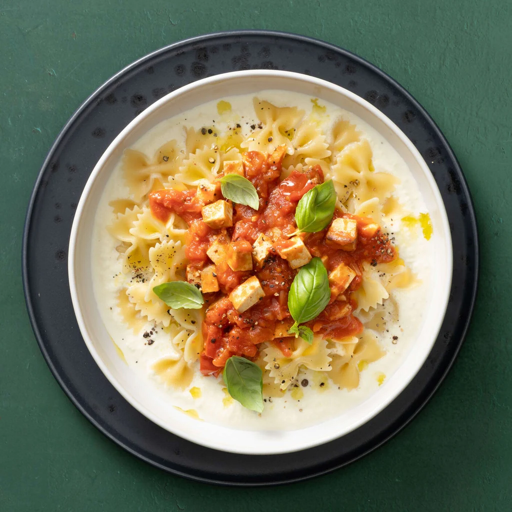 Farfalle con tofu