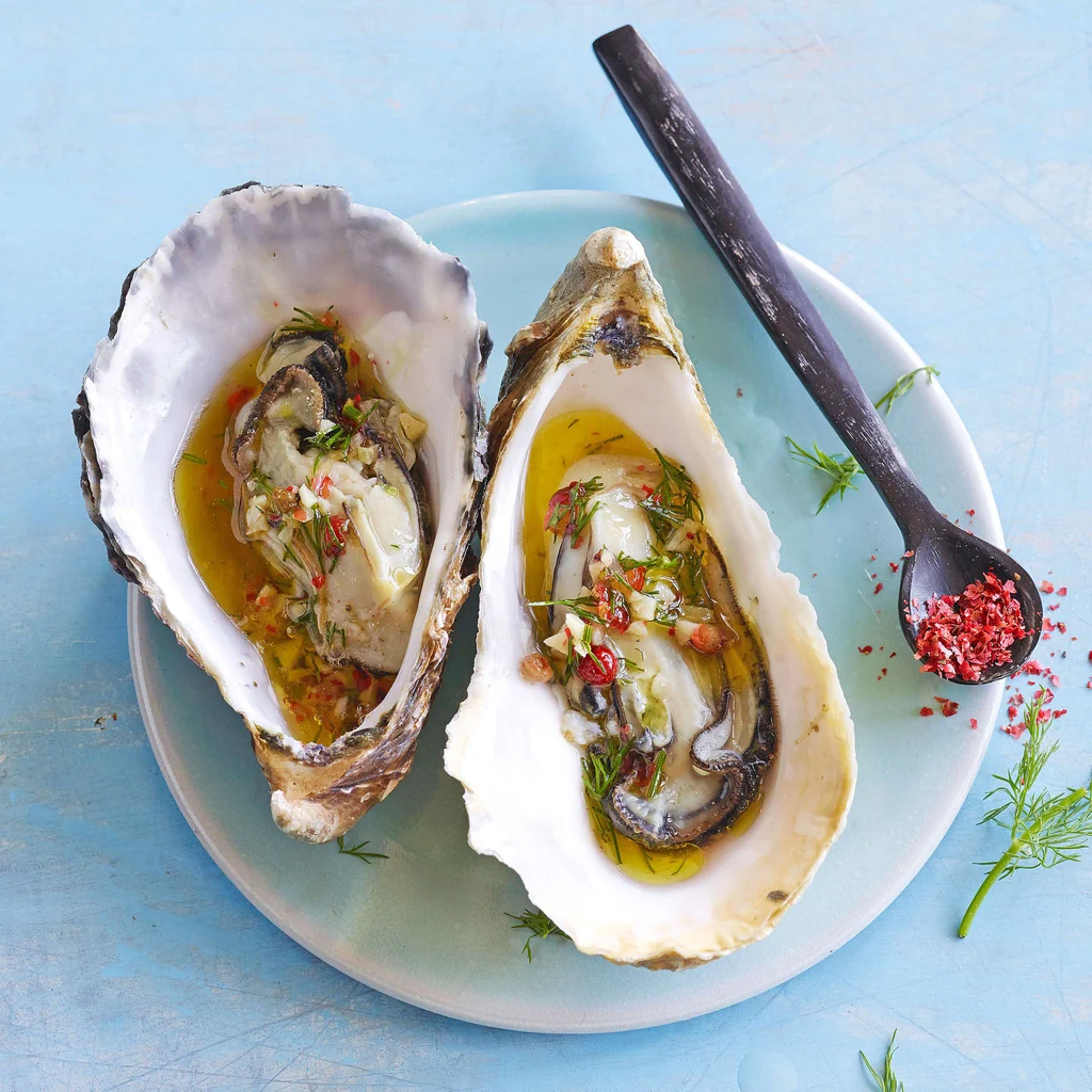 Ostriche al vapore con salsa al pepe