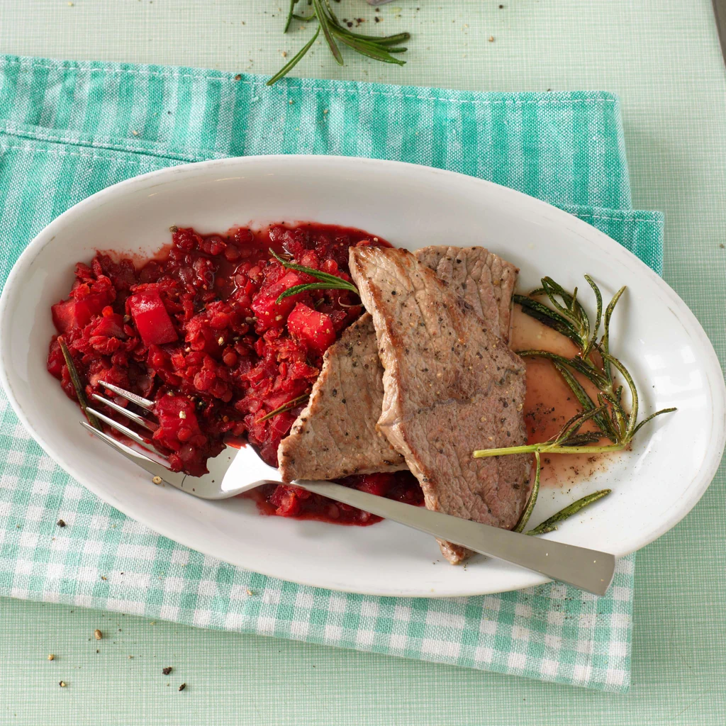Randenlinsen mit Rindsplätzli