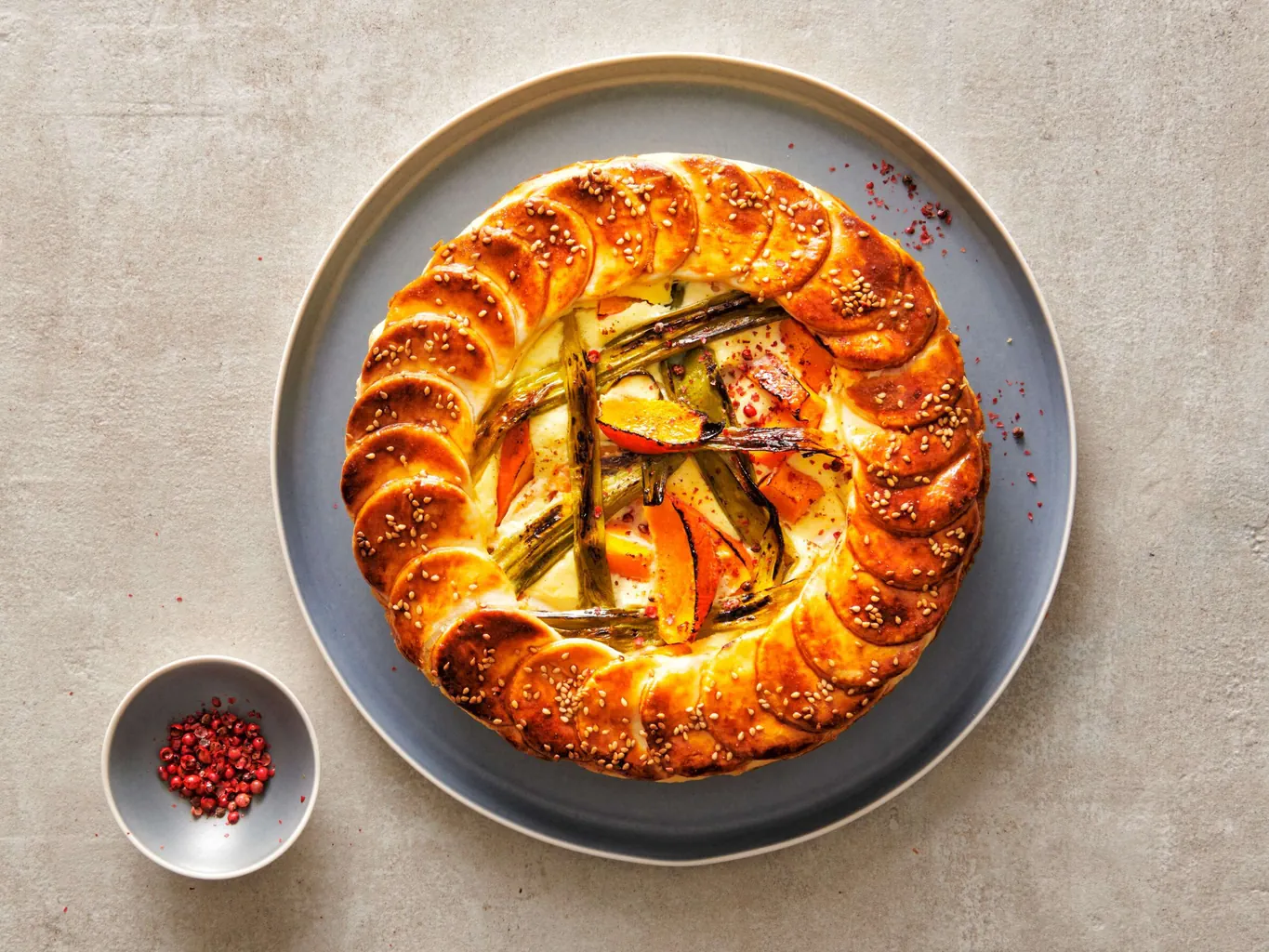 Quiche alla zucca e ai cipollotti