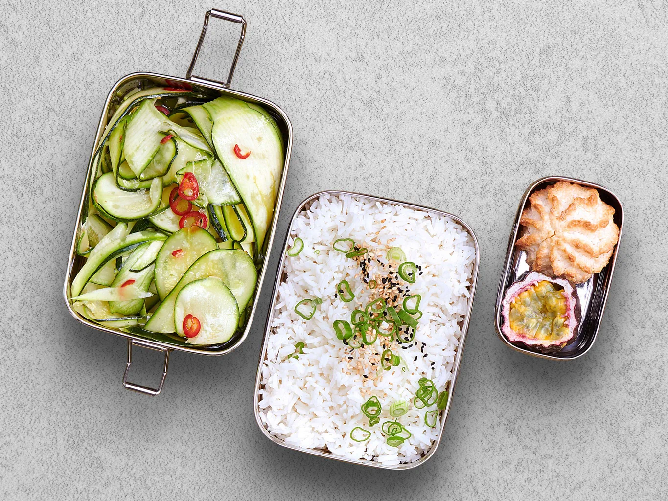 Courgettes marinées avec riz