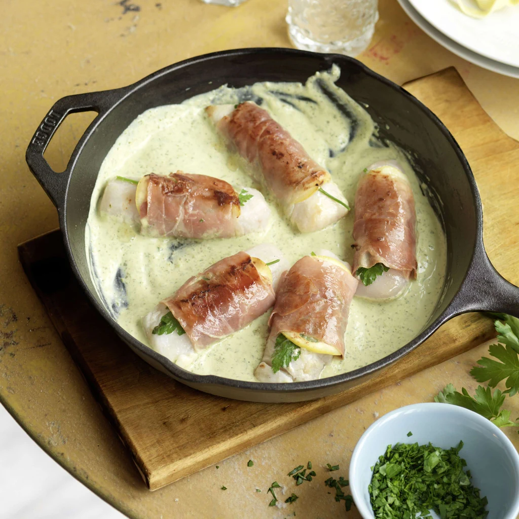Fisch-Saltimbocca mit Zitrone