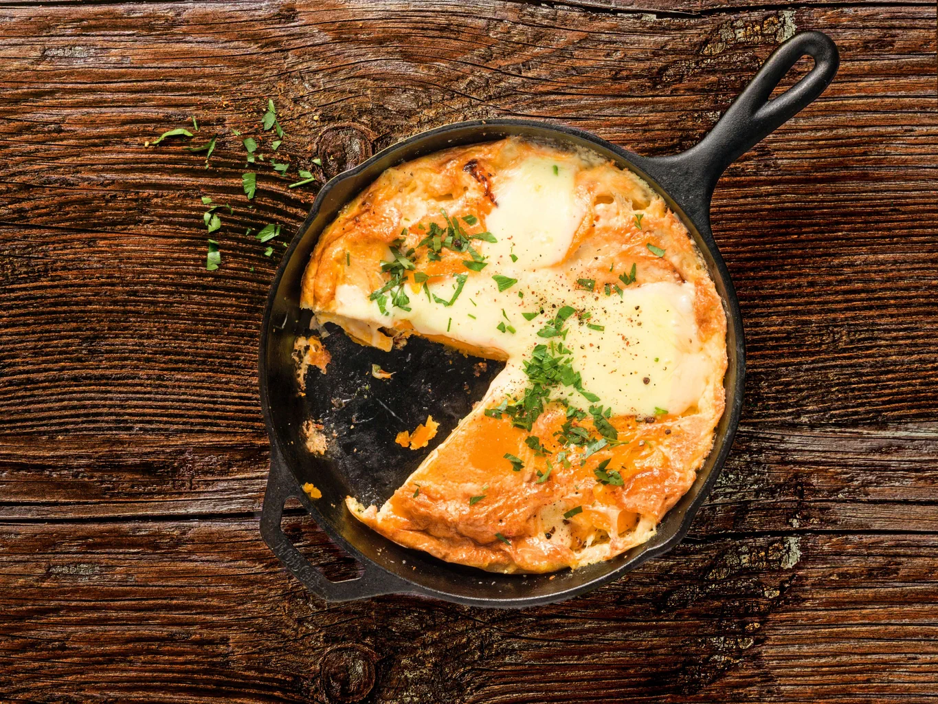 Tortilla de courge avec fromage à raclette