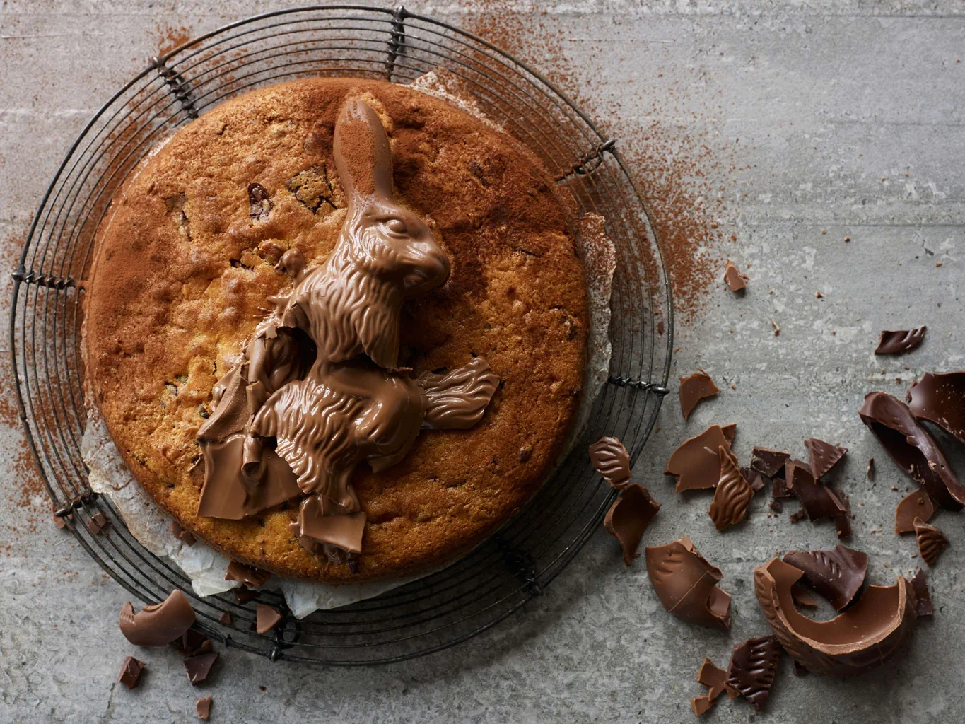 Gâteau de lapins en chocolat