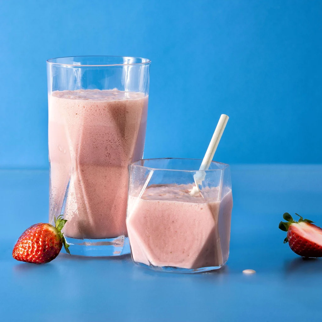 Lait à la fraise