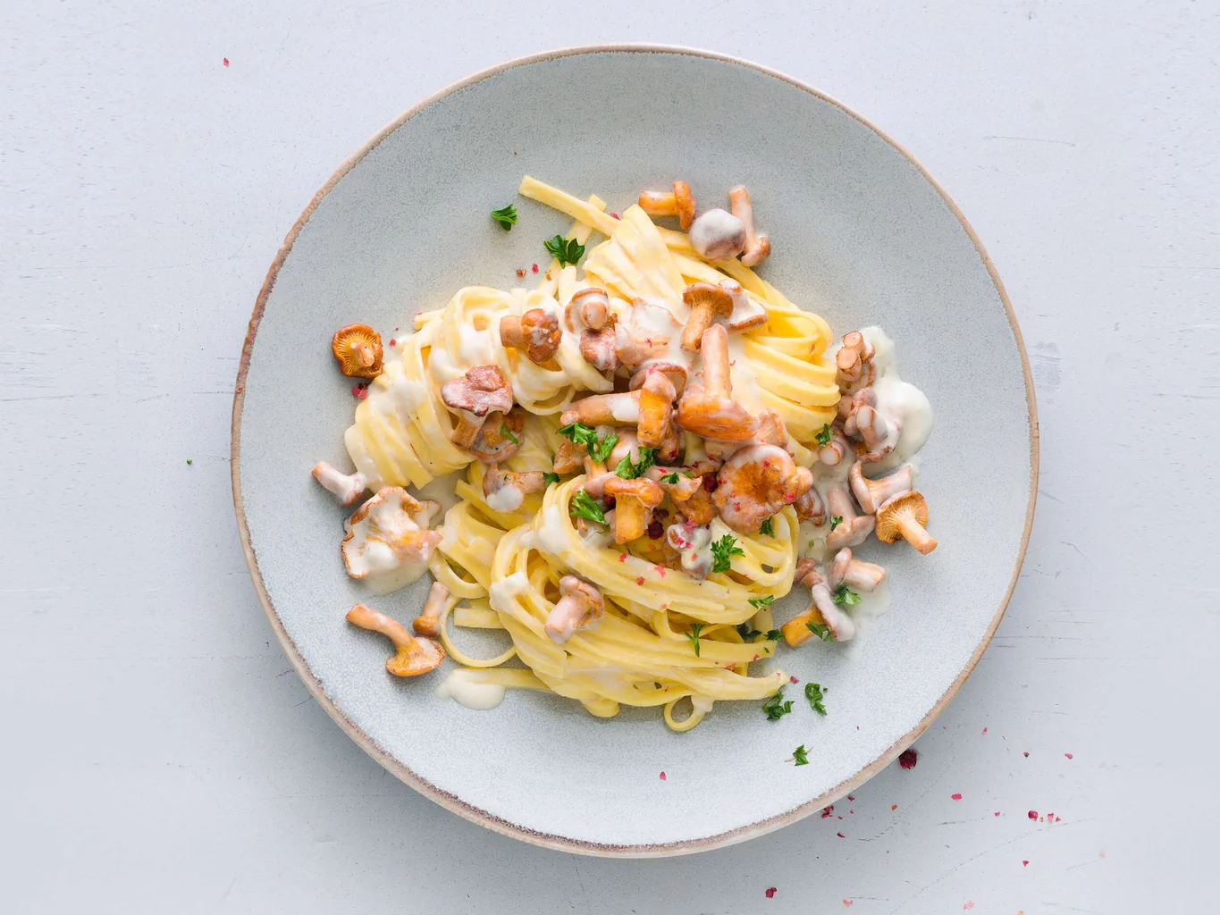 Eierschwämmliragout mit Fettuccine 