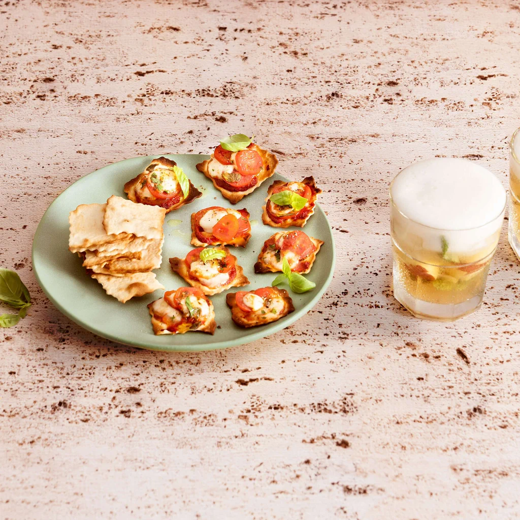 Überbackene Tomaten-Sfoglie mit Virgin-Apfel-Bier