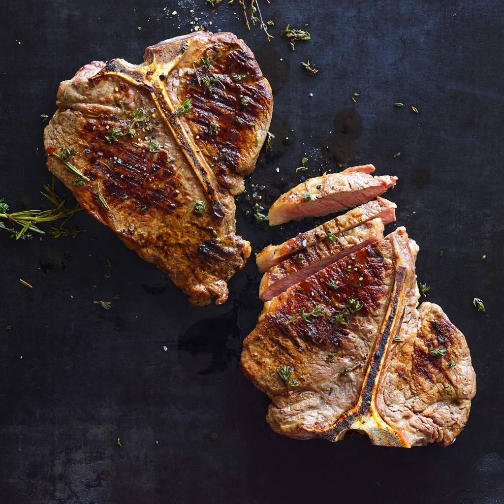 T-Bone-Steak mit Kräutern