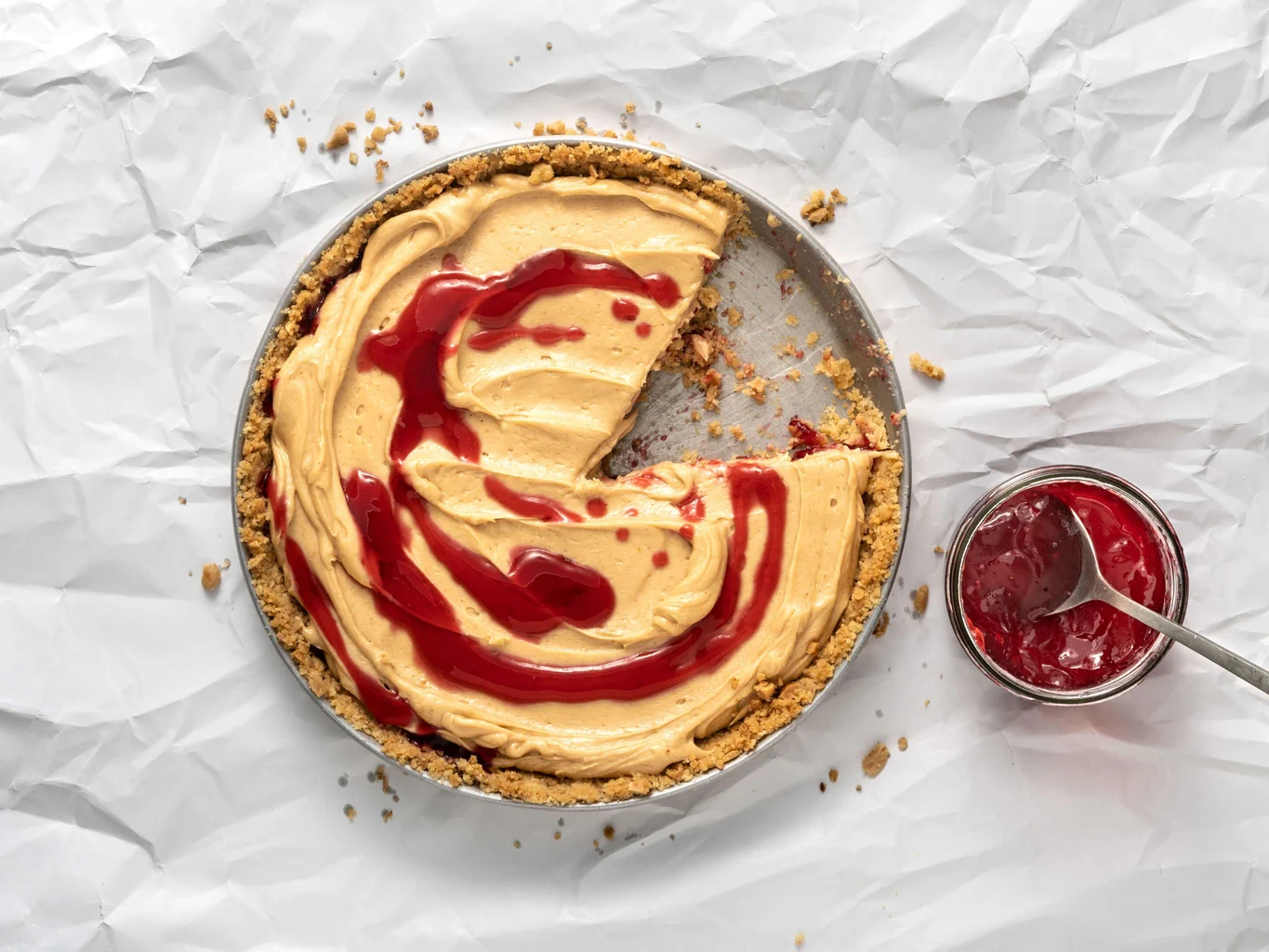 Erdnussbutter-Gelee-Tarte