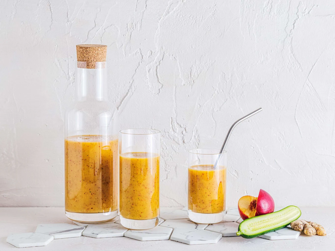 Smoothie à la nectarine et au concombre 