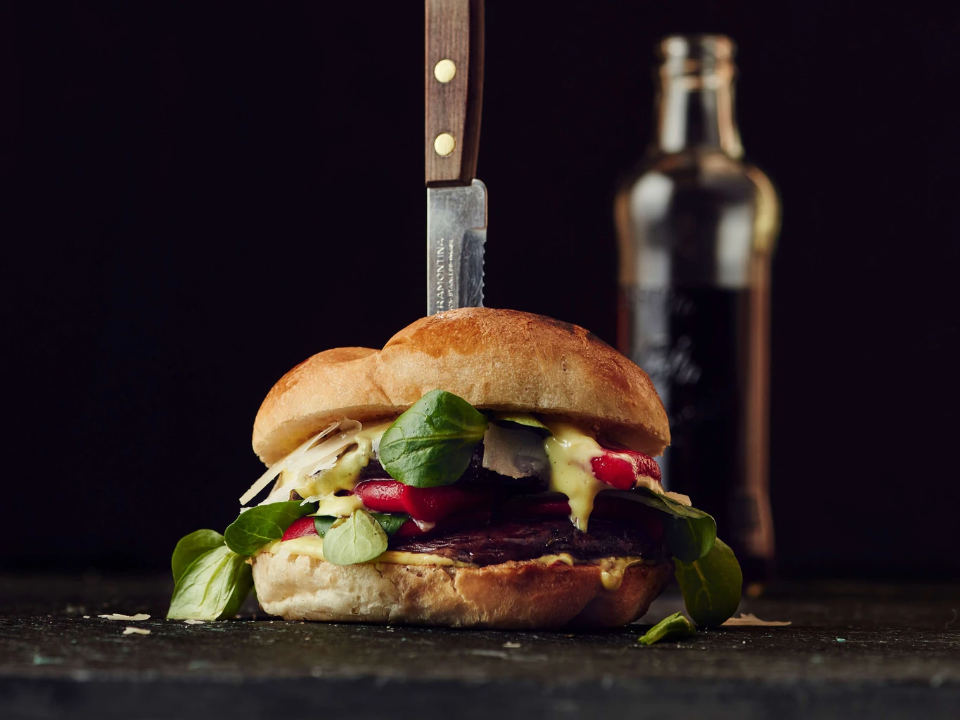 Burger aux portobellos