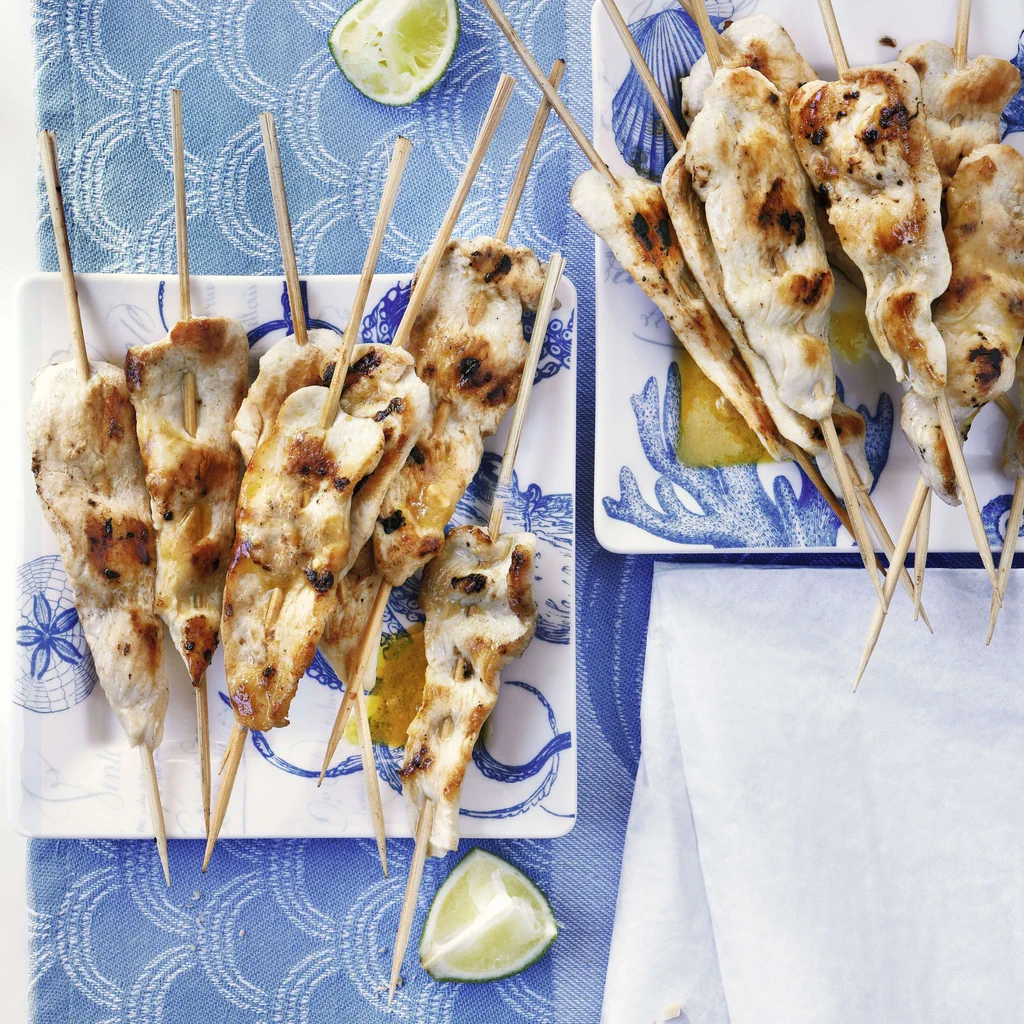 Pouletspiessli an fruchtiger Marinade
