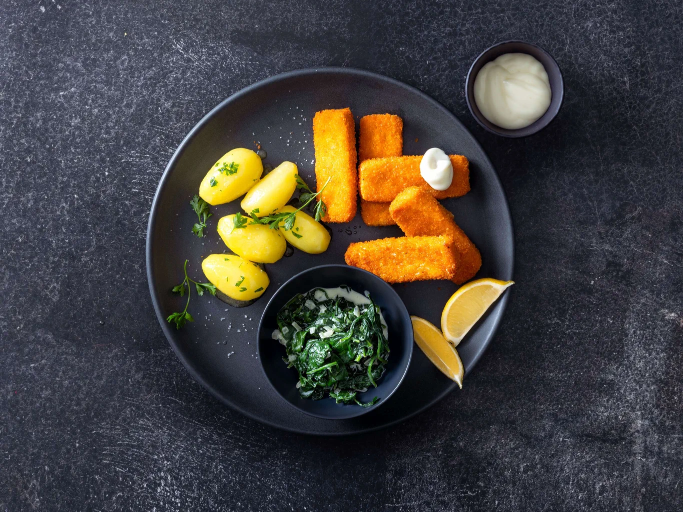 Vegane Knusper-Sticks mit Spinat