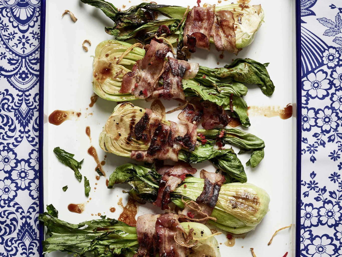 Pak choi con pancetta