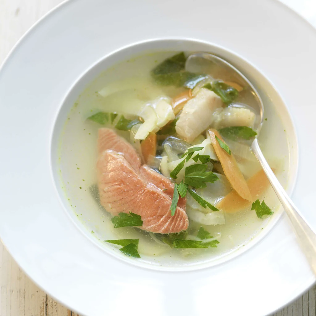 Filets de poisson en court-bouillon au pastis