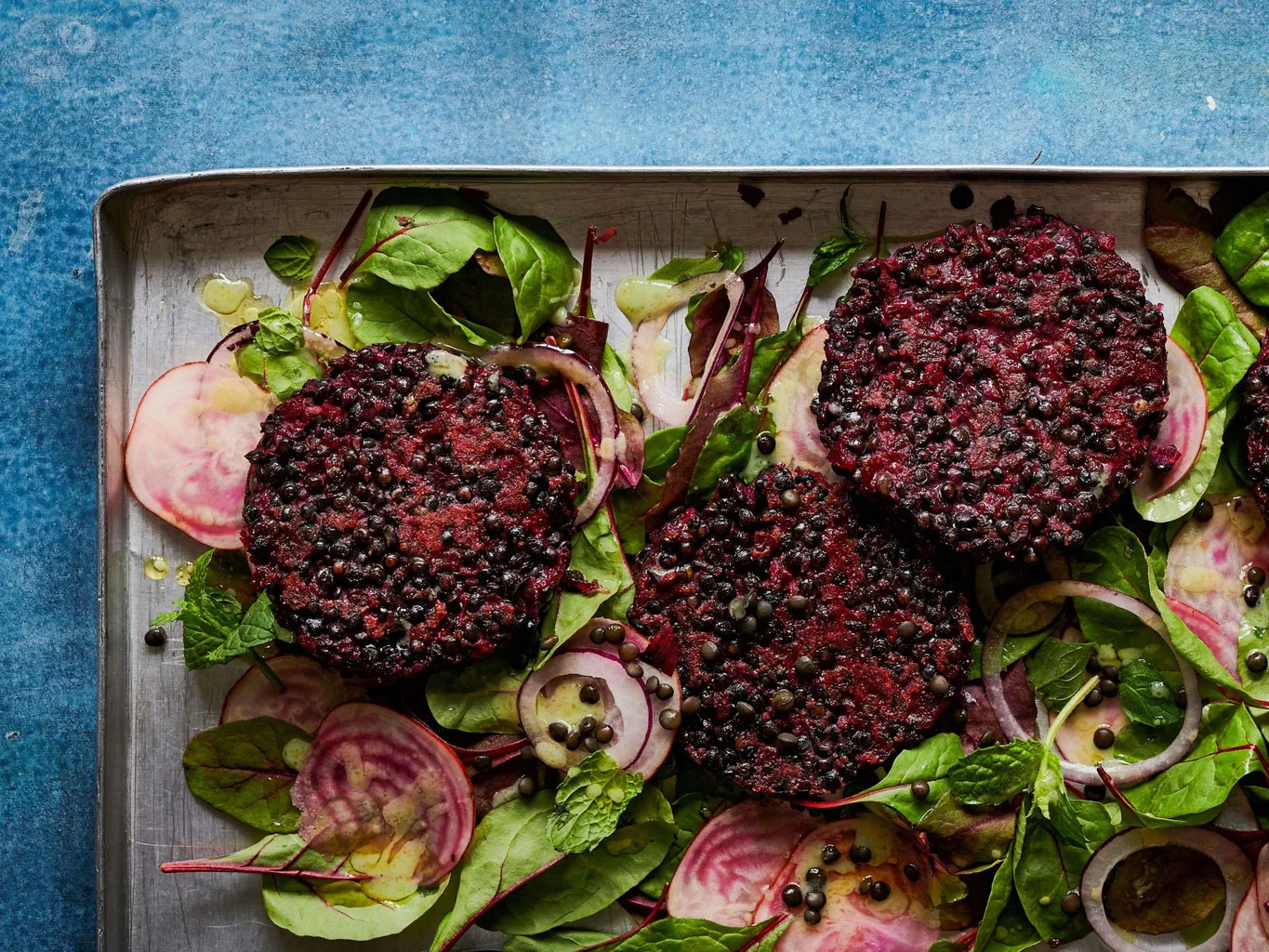 Burger di lenticchie nere