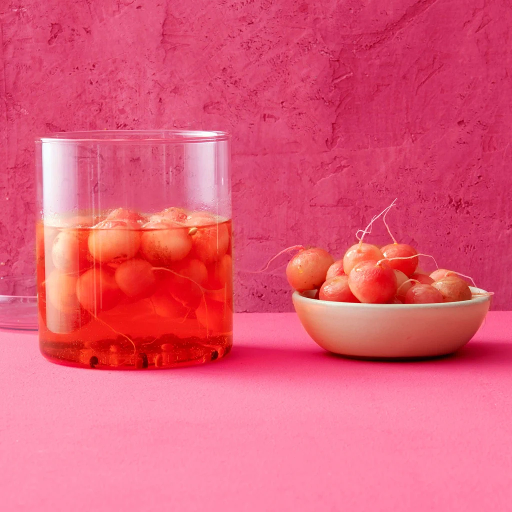Pickles de radis roses
