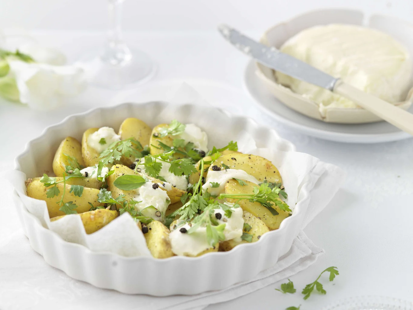 Patate alle erbe con Saint-Félicien