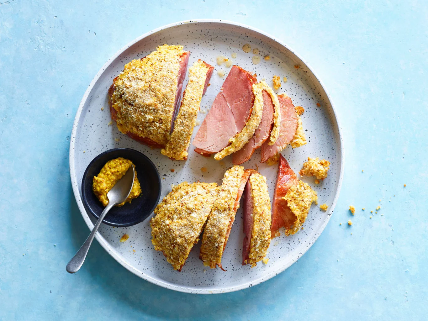Prosciutto arrotolato con crosta alla senape