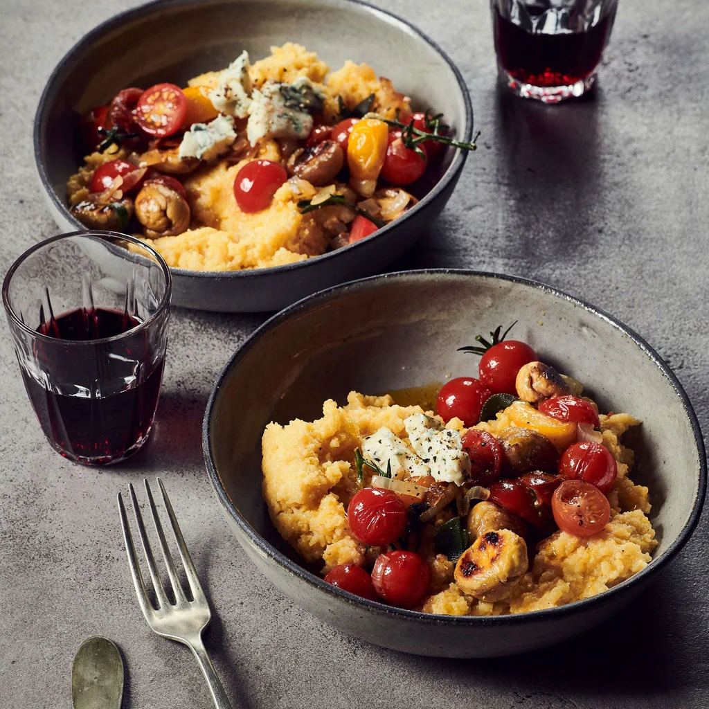 Polenta mit Marroni-Ragout