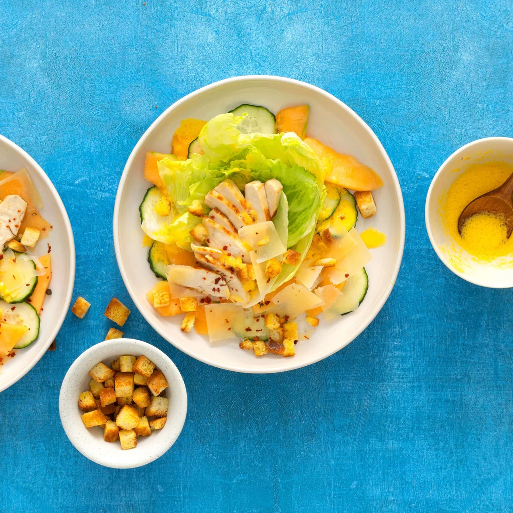 Caesar Salad mit Melonen