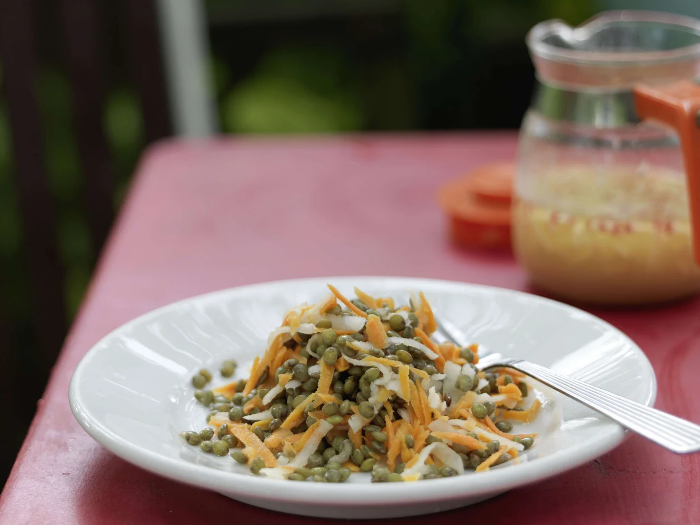 Insalata di lenticchie con rafano e carote