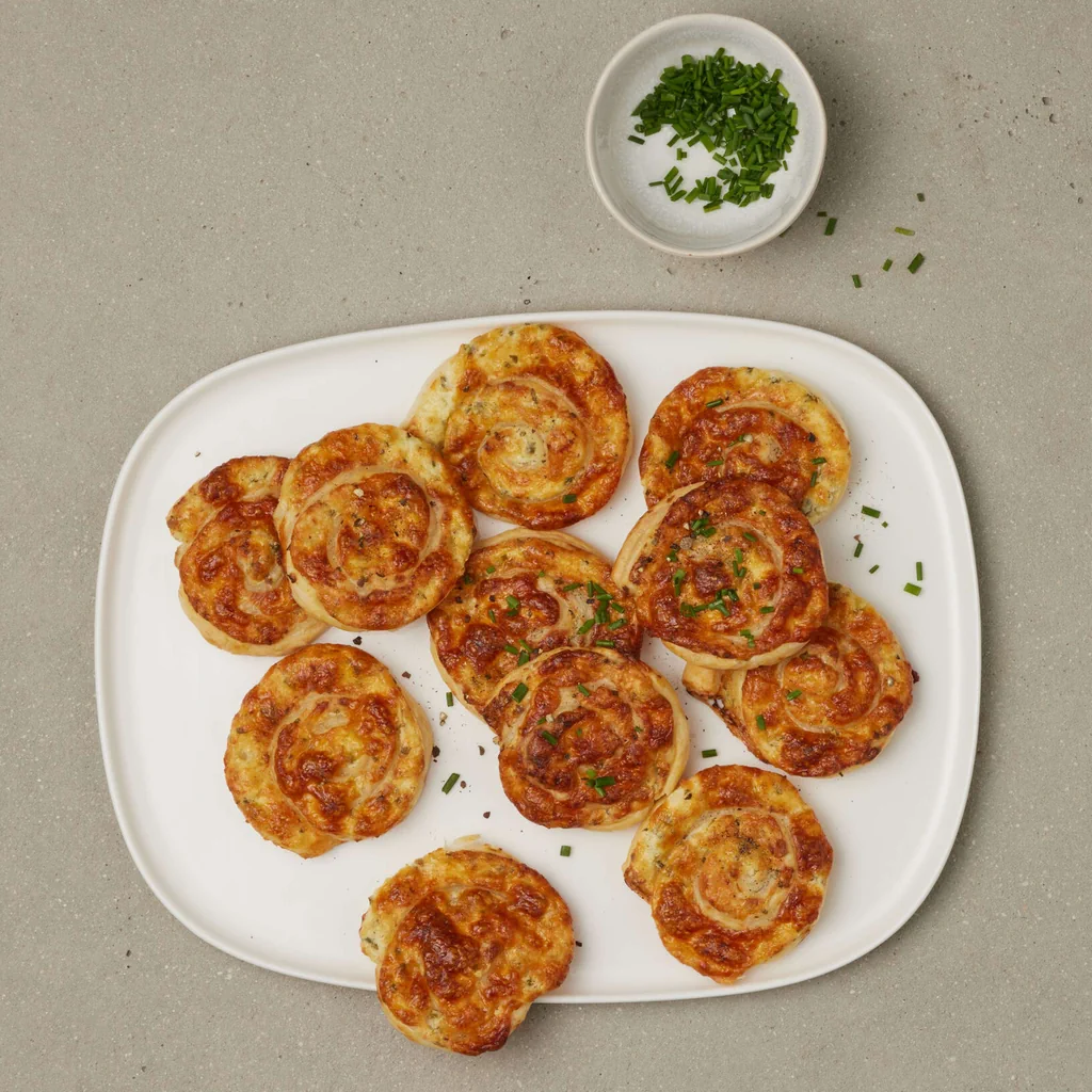 Apéroschnecken mit Speck und Roquefort