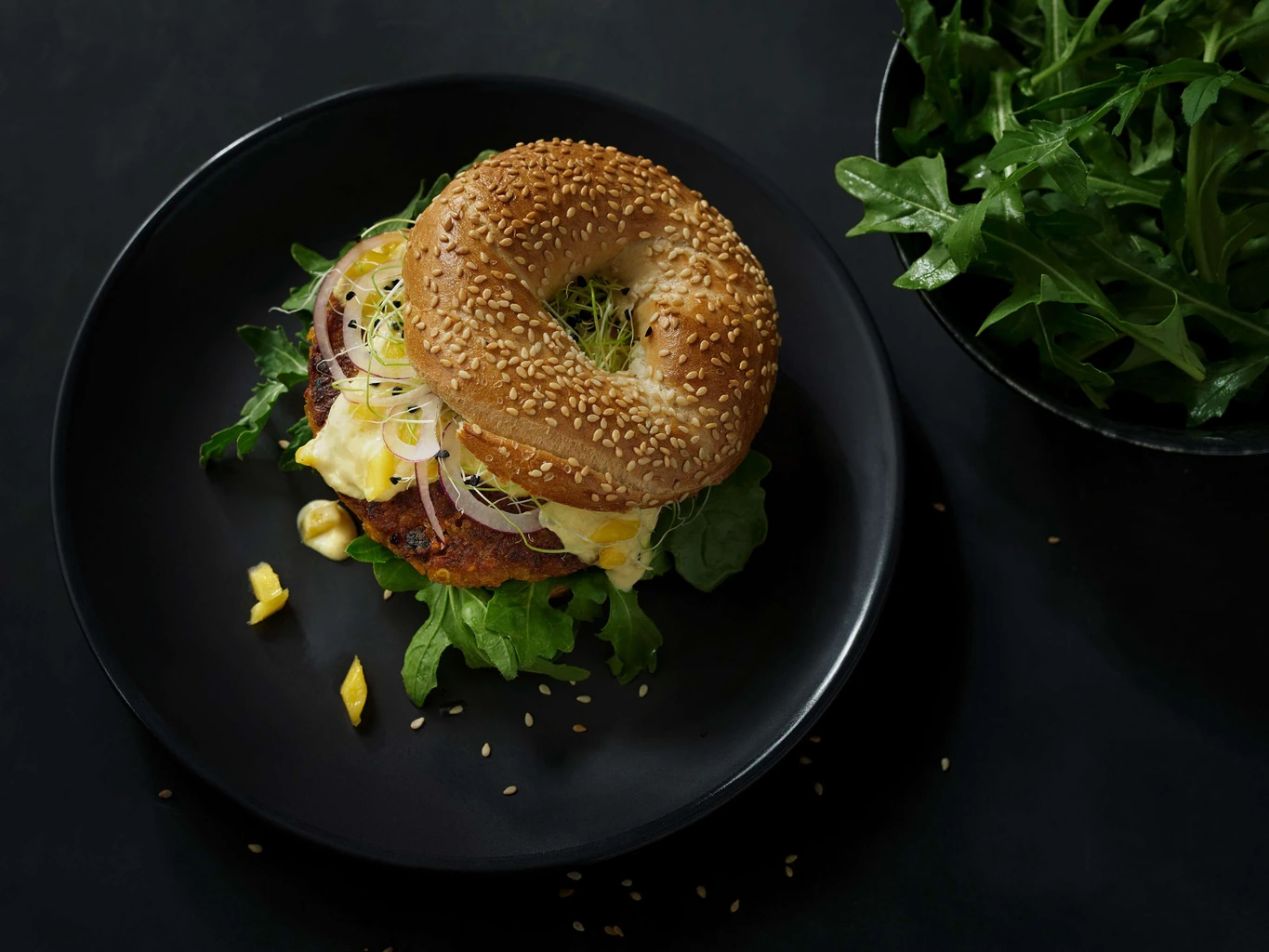 Burger aux lentilles corail