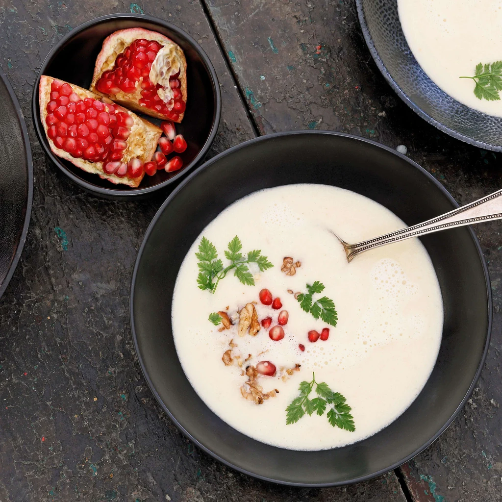 Velouté de panais avec grenade